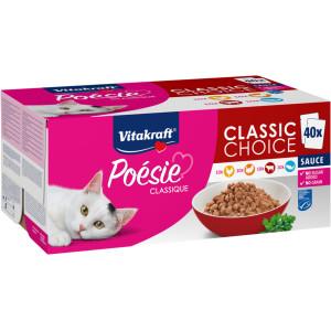 Vitakraft Poésie Classique Classic Choice in saus natvoer kat big pack (40 x 85 g) Per verpakking