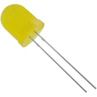 TRU COMPONENTS 1573764 Bedrade LED Geel Rond 10 mm 550 mcd 50 ° 20 mA 2.1 V - thumbnail