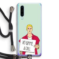 Gimme a call: Huawei P30 Transparant Hoesje met koord