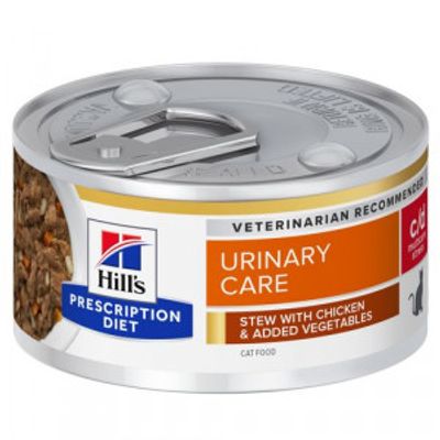Hill&apos;s Prescription Diet C/D Multicare Stress Urinary Care stoofpotje voor kat met kip & toegevoegde groenten blik 2 trays (48 x 82 g)