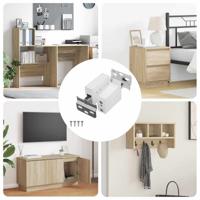 Kast Hangbeugel 261 pcs Wit 70 x 46 x 19 mm Ijzer en Plastic