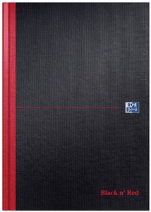 Oxford BLACK N' RED gebonden boek, 192 bladzijden, ft A4, blanco