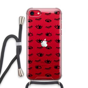 Eye pattern #2: iPhone SE 2020 Transparant Hoesje met koord