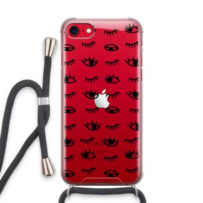 Eye pattern #2: iPhone SE 2020 Transparant Hoesje met koord