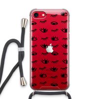 Eye pattern #2: iPhone SE 2020 Transparant Hoesje met koord