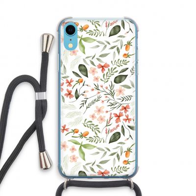 Sweet little flowers: iPhone XR Transparant Hoesje met koord