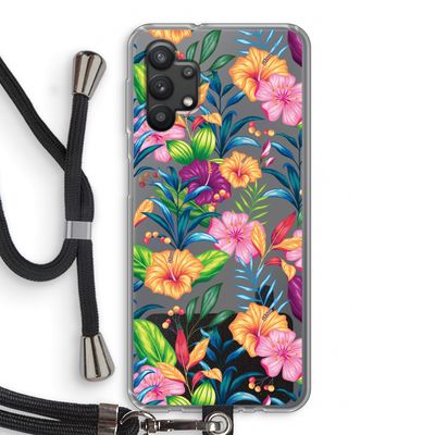 Tropisch 2: Samsung Galaxy A32 5G Transparant Hoesje met koord