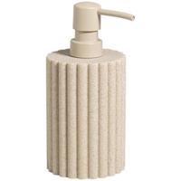 Leen Bakker - Zeeppomp Nordic Beige - Polyresin - Beige#Taupe - 8.1x8.1x17.2 Cm