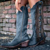 Women Cowgirl Western Slip-on Boot Shoes - thumbnail