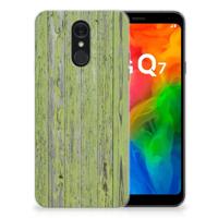 LG Q7 | Bumper Hoesje | Green Wood