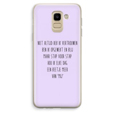 Zelfvertrouwen: Samsung Galaxy J6 (2018) Transparant Hoesje