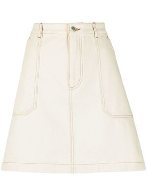A.P.C. jupe évasée à taille haute - Tons neutres