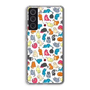 Kleurrijke katten: Samsung Galaxy S21 FE Transparant Hoesje