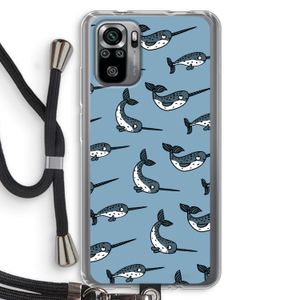 Narwhal: Xiaomi Redmi Note 10S Transparant Hoesje met koord