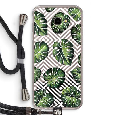 Geometrische jungle: Samsung Galaxy J4 Plus Transparant Hoesje met koord
