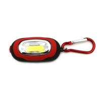 Draagbare mini sleutelhanger Pocket Torch COB LED licht zaklamp lamp met 3 modi (rood)