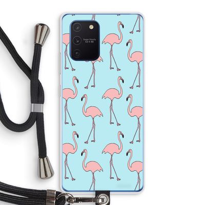 Anything Flamingoes: Samsung Galaxy Note 10 Lite Transparant Hoesje met koord