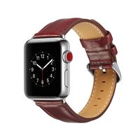 Bandje geschikt voor Apple Watch 38/40MM - Maat L - Horlogebandje - Polsband - Kunstleer - Rood