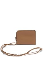 Jil Sander Tangle leather passport holder - Marron - thumbnail