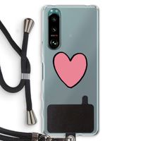 Hartje: Sony Xperia 5 III Transparant Hoesje met koord