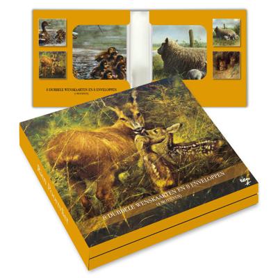 Kaartenmapje Rien Poortvliet Natuur - Jonge Dieren 8 Stuks