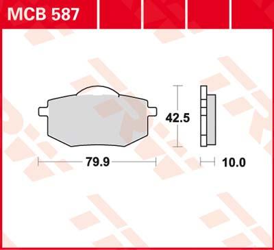 TRW Remblokken, en remschoenen voor de moto, MCB587 Allround organisch