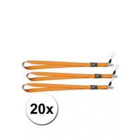 Keycords oranje 20 stuks