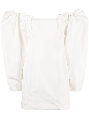 Jacquemus robe en taffetas La Robe à coupe courte - Blanc
