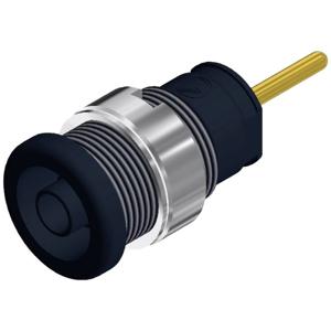 SKS Hirschmann SEB 2630 S1,9 Veiligheids-labconnector, female Bus, inbouw verticaal Stift-Ø: 4 mm Zwart 1 stuk(s)