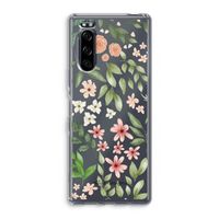 Botanical sweet flower heaven: Sony Xperia 5 Transparant Hoesje
