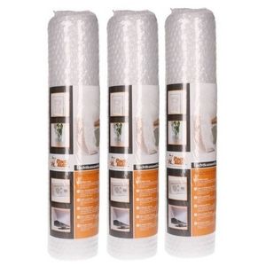 3x Noppenfolie/bubbeltjesfolie op rol 5 m x 50 cm   -