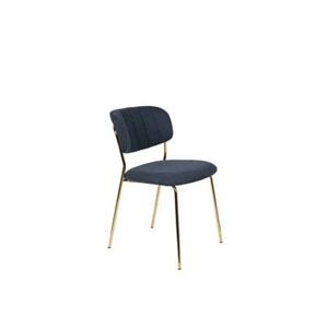 Housecraft Living Jolien Eetkamerstoelen Goud| Donkerblauw - Set van 2