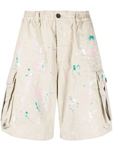 DSQUARED2 short à effet taches de peinture - Tons neutres