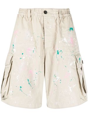 DSQUARED2 short à effet taches de peinture - Tons neutres