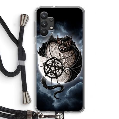 Volle maan: Samsung Galaxy A32 5G Transparant Hoesje met koord