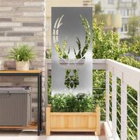 VidaXL Tuin privacy screen zilver 50 x 140 cm roestvrij staal