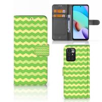 Xiaomi Redmi 10 | Telefoon Hoesje | Waves Green | Portemonnee hoesje