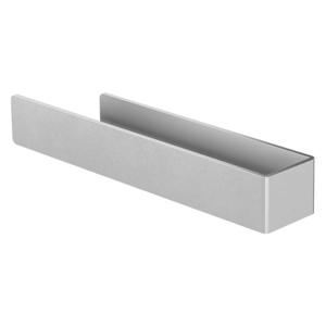 Handdoekstang zonder boren met 2 zelfklevende pads 22 cm zilver aluminium ML design