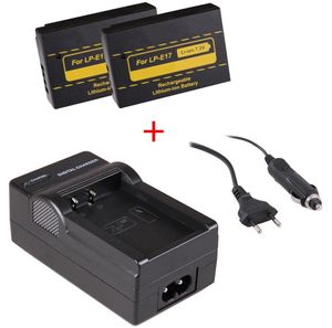 2 x camera-accu's LP-E17 voor Canon + oplader