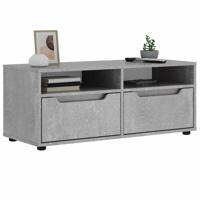 Tv-meubel VISNES 100x40x38 cm bewerkt hout betongrijs