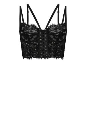 Dolce & Gabbana corset à détails en dentelle - Noir
