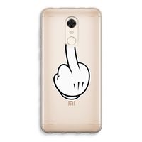 Middle finger white: Xiaomi Redmi 5 Transparant Hoesje