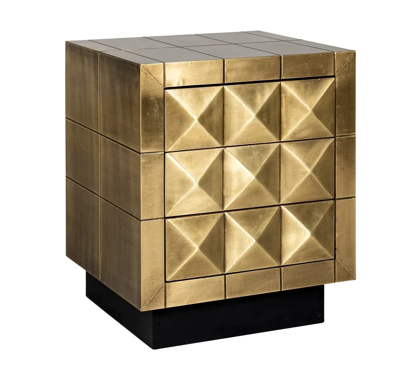 Nachtkastje Collada Goud - 3 Laden