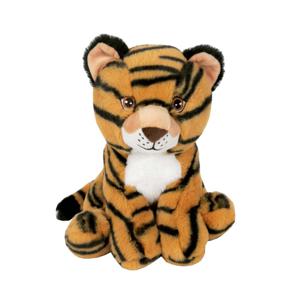 Knuffeldier Tijger Missy - zachte pluche stof - dieren knuffels - lichtbruin - 23 cm