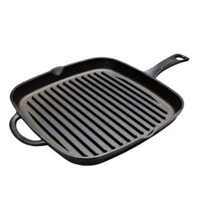 Svenska Living Grillpan vierkant - gietijzer - zwart - D26 cm