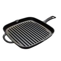 Svenska Living Grillpan vierkant - gietijzer - zwart - D26 cm