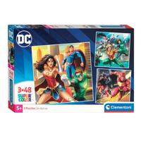 Clementoni legpuzzel super color vierkant dc comics justice league, 3x48st.
