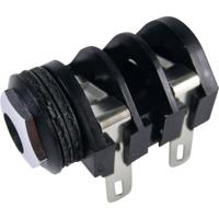 Cliff CL1282A Jackplug 6,35 mm Bus, inbouw horizontaal Aantal polen: 2 Mono Zwart 1 stuk(s)