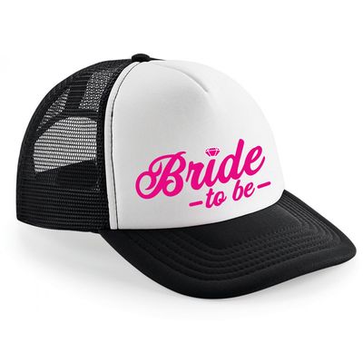 Vrijgezellenfeest pet voor dames - Bride to be - zwart/wit - snapback/trucker cap Vrijgezellenfeest pet voor dames - Bride to be - zwart/wit - snapback/trucker cap