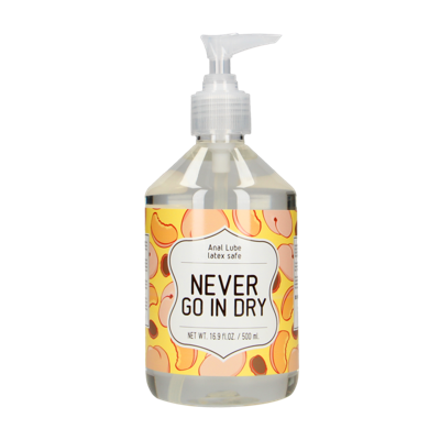 S-Line by Shots Never Go In Dry - Waterbased Anal Lubricant - 17 fl oz / 500 ml